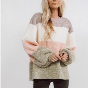NWT Color Block Sweater